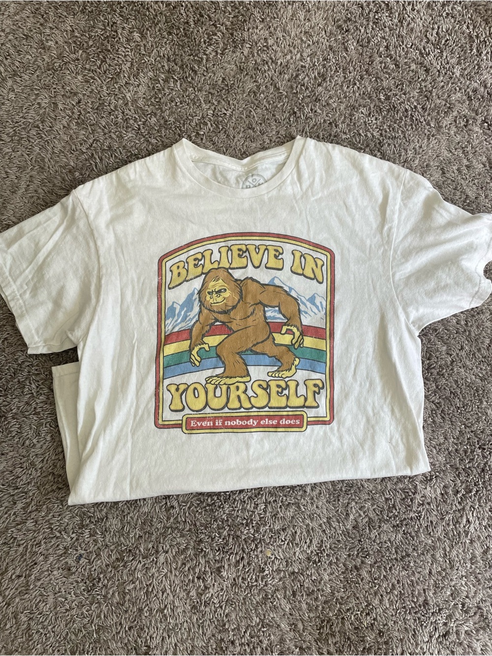 Believe In Yourself Graphic White Short Sleeve Tee
